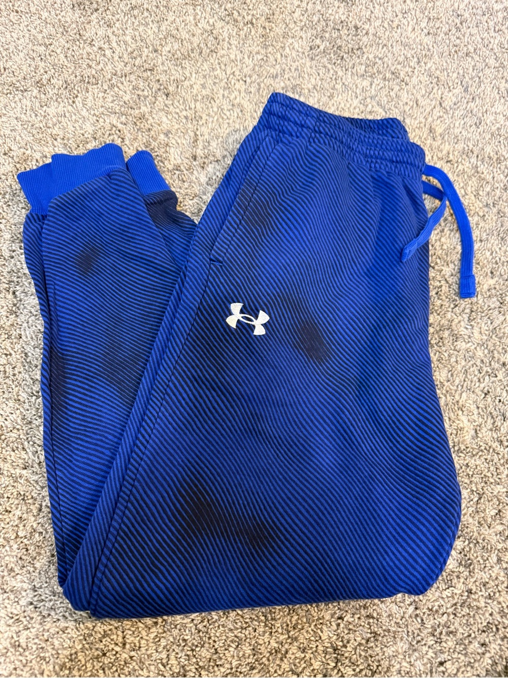 Under Armour Royal Blue Boys' Joggers with White Logo